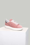 Suede Pink Women's Leather Sneaker | Derimod Suede Pink Women's Leather Sneaker | Derimod