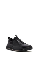 Erkek Siyah Bağcıklı Deri Sneaker | Derimod Erkek Siyah Bağcıklı Deri Sneaker | Derimod