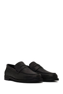 Woman Black Leather Loafer | Derimod Woman Black Leather Loafer | Derimod