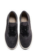 Men's Anthracite Suede Leather Sneaker | Derimod Men's Anthracite Suede Leather Sneaker | Derimod