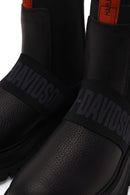 Harley Davidson Woman Gray Nefud Thick-Sole Leather Chelsea Boots | Derimod Harley Davidson Woman Gray Nefud Thick-Sole Leather Chelsea Boots | Derimod