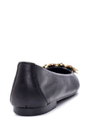 Women's Leather Stone Ballerinas | Derimod Women's Leather Stone Ballerinas | Derimod