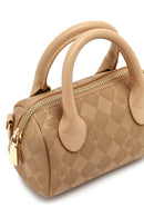 Women's Brown Long Strap Printed Mini Crossbody Bag | Derimod Women's Brown Long Strap Printed Mini Crossbody Bag | Derimod