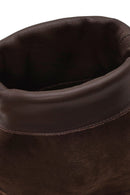 Woman Mink Buckled Suede Boots | Derimod Woman Mink Buckled Suede Boots | Derimod