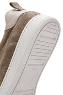 Erkek Vizon Bağcıklı Süet Deri Sneaker | Derimod Erkek Vizon Bağcıklı Süet Deri Sneaker | Derimod