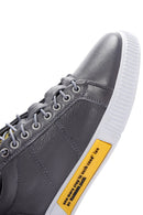 Hammer Jack Men's Gray Toscana Leather Sneaker | Derimod Hammer Jack Men's Gray Toscana Leather Sneaker | Derimod