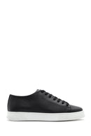 Erkek Siyah Bağcıklı Deri Sneaker | Derimod Erkek Siyah Bağcıklı Deri Sneaker | Derimod