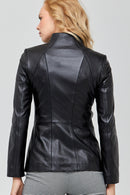 Betina Siyah Kadın Deri Ceket | Derimod Betina Siyah Kadın Deri Ceket | Derimod