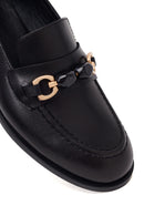 Kadın Siyah Tokalı Deri Maskülen Loafer | Derimod Kadın Siyah Tokalı Deri Maskülen Loafer | Derimod