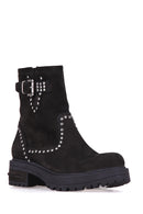 Women's Studded Suede Boots | Derimod Women's Studded Suede Boots | Derimod