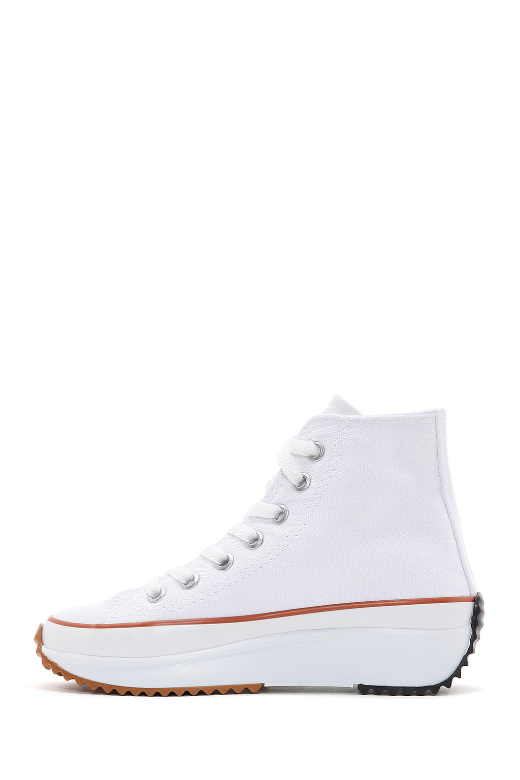 Kadın Beyaz Kalın Tabanlı Bilekli Sneaker