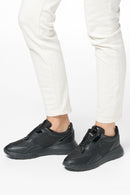 Geox Women's Black Alleniee B Stone Detailed Sneaker | Derimod Geox Women's Black Alleniee B Stone Detailed Sneaker | Derimod