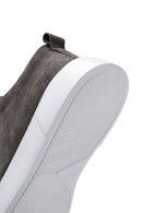 Erkek Gri Bağcıklı Süet Deri Sneaker | Derimod Erkek Gri Bağcıklı Süet Deri Sneaker | Derimod