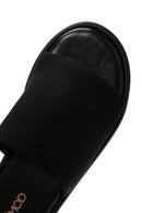 Women's Black Thick Soled Slippers | Derimod Women's Black Thick Soled Slippers | Derimod
