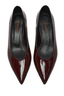 Kadın Bordo Kısa İnce Topuklu Rugan Deri Ayakkabı | Derimod Kadın Bordo Kısa İnce Topuklu Rugan Deri Ayakkabı | Derimod