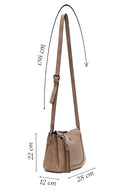 Women's Beige Crocodile Cross Bag | Derimod Women's Beige Crocodile Cross Bag | Derimod