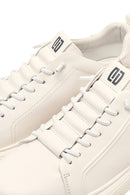 Male White Lace-Up Leather Sneaker | Derimod Male White Lace-Up Leather Sneaker | Derimod