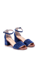 Women's Suede Ankle Strap Heeled Shoes | Derimod Women's Suede Ankle Strap Heeled Shoes | Derimod