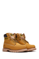 Caterpillar Men's Mustard Colorado Nubuck Leather Boots | Derimod Caterpillar Men's Mustard Colorado Nubuck Leather Boots | Derimod