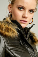 Blanch Long Kadın Deri Ceket | Derimod Blanch Long Kadın Deri Ceket | Derimod