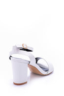 Kadın Kroko Desenli Topuklu Ayakkabı | Derimod Kadın Kroko Desenli Topuklu Ayakkabı | Derimod