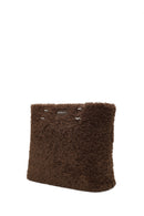 Woman Brown Plush Teddy Shoulder Bag | Derimod Woman Brown Plush Teddy Shoulder Bag | Derimod