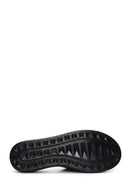 Women's Black Thick Soled Leather Slippers | Derimod Women's Black Thick Soled Leather Slippers | Derimod