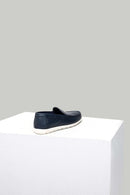 Blue Men's Leather Loafer | Derimod Blue Men's Leather Loafer | Derimod