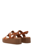 Women's Tan Ankle Strap Thick Soled Sandals | Derimod Women's Tan Ankle Strap Thick Soled Sandals | Derimod
