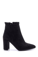 Women's Heeled Suede Leather Boots | Derimod Women's Heeled Suede Leather Boots | Derimod