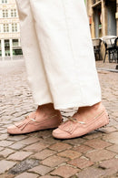 Woman Powder Tasselled Suede Loafer | Derimod Woman Powder Tasselled Suede Loafer | Derimod