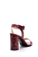 Women's Snakeskin Patterned Heeled Shoes | Derimod Women's Snakeskin Patterned Heeled Shoes | Derimod