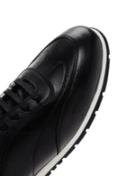 Erkek Siyah Bağcıklı Deri Sneaker | Derimod Erkek Siyah Bağcıklı Deri Sneaker | Derimod