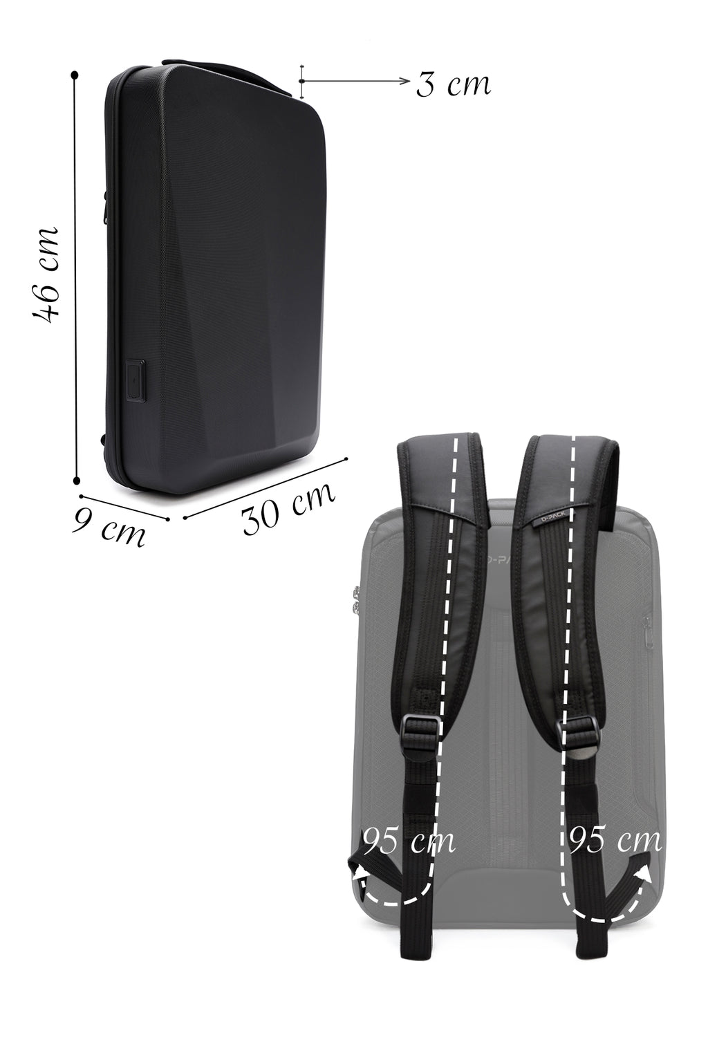 D-Pack Unisex Siyah Teknolojik Sırt Çantası