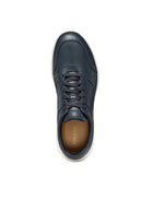 Geox Men's Navy Blue Spherica Ecub-3 Lace-Up Leather Sneaker | Derimod Geox Men's Navy Blue Spherica Ecub-3 Lace-Up Leather Sneaker | Derimod