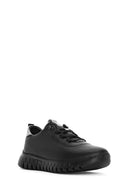 Women's Black Lace-Up Leather Sneaker | Derimod Women's Black Lace-Up Leather Sneaker | Derimod