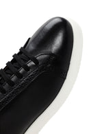 Men's Black Lace-up Leather Sneaker | Derimod Men's Black Lace-up Leather Sneaker | Derimod