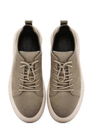 Erkek Haki Bağcıklı Nubuk Deri Sneaker | Derimod Erkek Haki Bağcıklı Nubuk Deri Sneaker | Derimod