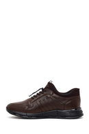 Male Brown Lace-up Leather Sneaker | Derimod Male Brown Lace-up Leather Sneaker | Derimod