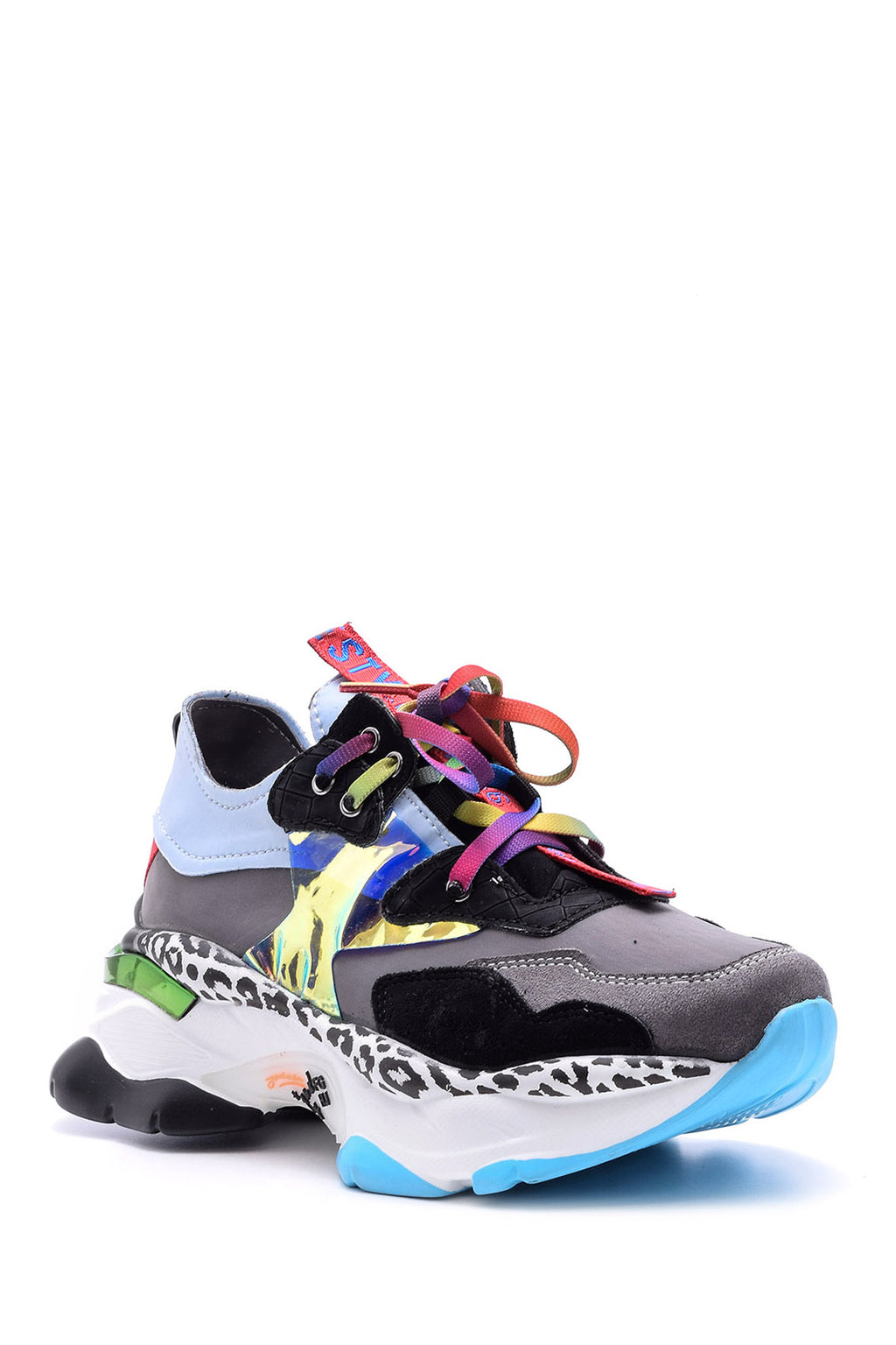 Kadın Renkli Yüksek Tabanlı Sneaker