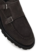 Male Fume Double-Buckle Thick-Soled Suede Casual Shoes | Derimod Male Fume Double-Buckle Thick-Soled Suede Casual Shoes | Derimod