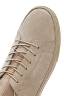 Erkek Bej Bağcıklı Deri Sneaker | Derimod Erkek Bej Bağcıklı Deri Sneaker | Derimod