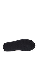 Men's Black Leather High Top Sneaker | Derimod Men's Black Leather High Top Sneaker | Derimod