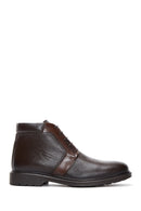 Men's Brown Leather Zippered Casual Boots | Derimod Men's Brown Leather Zippered Casual Boots | Derimod
