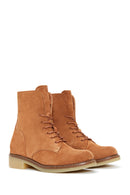 Women's Tan Suede Leather Boots | Derimod Women's Tan Suede Leather Boots | Derimod