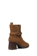 Geox Kadın Taba Walk Pleasure Fermuarlı Kalın Topuklu Süet Deri Bot | Derimod Geox Kadın Taba Walk Pleasure Fermuarlı Kalın Topuklu Süet Deri Bot | Derimod