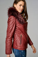 New Cortina Kadın Deri Ceket | Derimod New Cortina Kadın Deri Ceket | Derimod