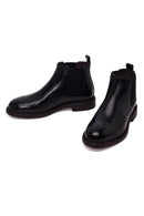 Male Black Leather Casual Chelsea Boots | Derimod Male Black Leather Casual Chelsea Boots | Derimod