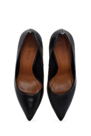 Kadın Siyah İnce Yüksek Topuklu Deri Stiletto | Derimod Kadın Siyah İnce Yüksek Topuklu Deri Stiletto | Derimod