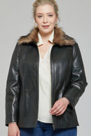 Samantha-X Kadın Deri Ceket | Derimod Samantha-X Kadın Deri Ceket | Derimod